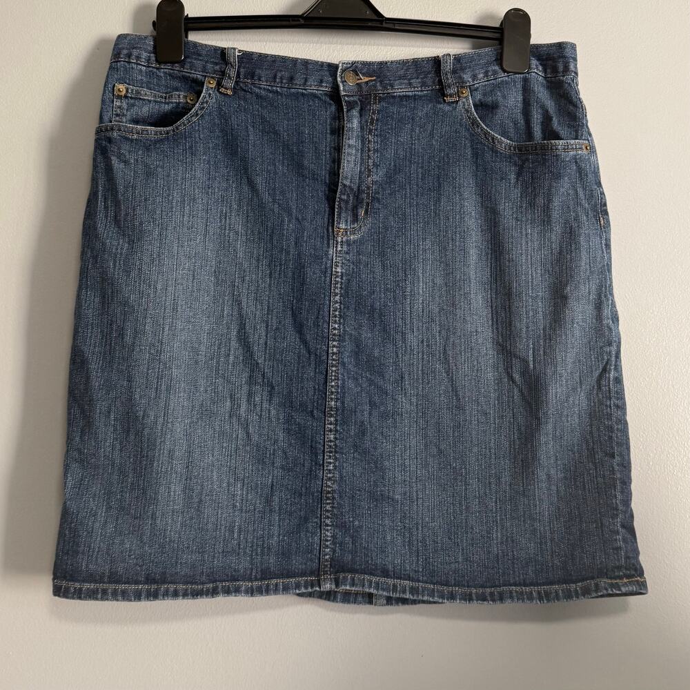 American Living Blue Jean Denim Skirt 16